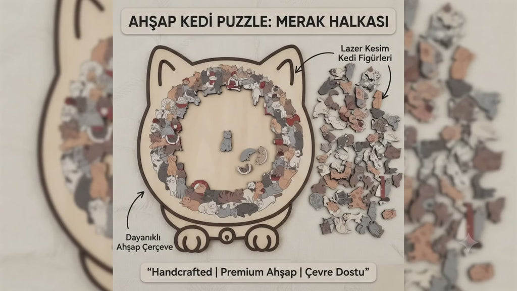 PatiPUZZLE ahşap kedi yapboz